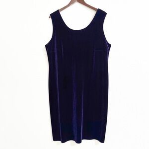 Vintage 90s Options by Delta Burke Purple Velvet Tank Dress